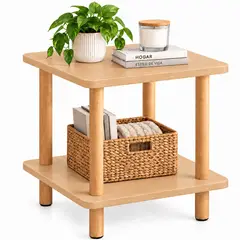 ONE PIXEL - Mesa Auxiliar Cuadrada Simple Portatil Multifuncional Cafe