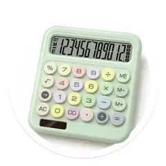 INNOVA - Calculadora Pastel Grande Memoria LCD 12 Dígitos Verde