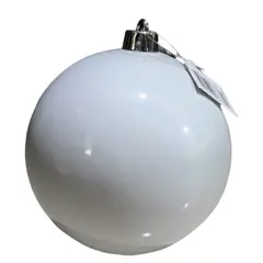 GENERICO - Adorno Bola Navideña Para Colgar 15 Cms Decoracion Hogar Arboles Color Plateado Brillante Liso