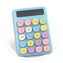INNOVA - Calculadora Kawaii Básica con Pantalla LCD de 12 Dígitos Azul