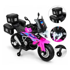 GENERICO - Moto Electrica Niño Niña 12v Control Remoto Luces Bluetooth Rosado