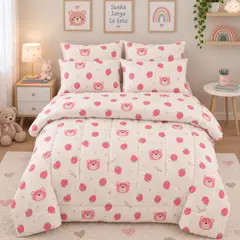 GENERICO - Edredón Acolchado Infantil King + Dos Fundas