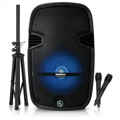 SONIVOX - Cabina De Sonido 15 Pulgadas Trípode 2 Micrófonos Bluetooth
