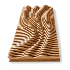 TIZZY DISEÑO - Cuadro Escultórico Vertical 3D Café Claro Arte Mural Contemporáneo Premium