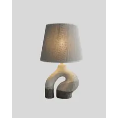 GENERAL - KW20194- CRO LAMPARA DE MESA ESTRUCTURA CERAMICA-BLANCA-GRIS-NEGRA