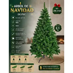 BRITOCHET - Arbol De Navidad Tradicional 2,1 M 820 Puntas Zm210a
