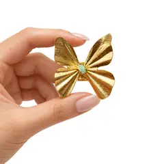 SCARLETT - Anillo Mariposa Esmeralda Realismo Magico
