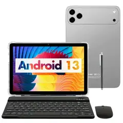 MOBULA - Tablet Celular Dual Sim Android 13 Teclado Lápiz Óptico TAB3 Plata