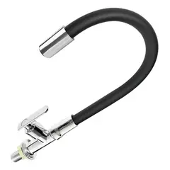 GENERICO - LLAVE LAVAPLATOS MESON FLEXIBLE ENCAUCHETADO NEGRO PALANCA METALICA