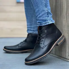 GENERICO - Botines de Vestir para Hombre En Cuero Estilo Casual Confort