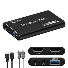 GENERICO - Capturadora de Video HDMI USB 3.0 1080p 60 FPS con Loop 4K