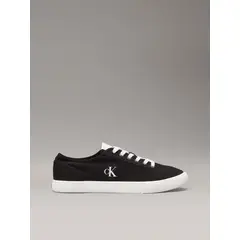 CALVIN KLEIN - Tenis negro bajos de lona