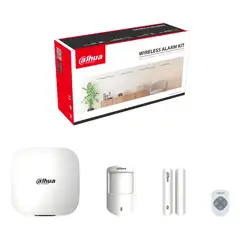 DAHUA - Kit de Alarma Inalámbrico para Casa u Oficina, con WiFi y Ethernet, Control Remoto y Sensores