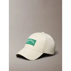 CALVIN KLEIN - Gorra beige de algodón con diseño gráfico