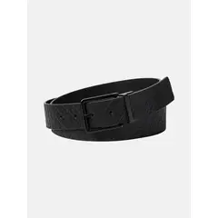 CALVIN KLEIN - Cinturón negro de hebilla cuadrada con estampado