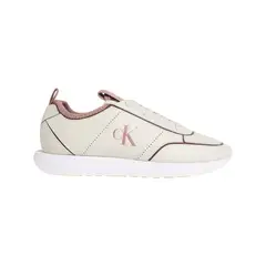 CALVIN KLEIN - Tenis beige retro runner