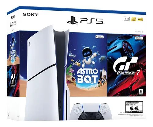 Consola Playstation 5 Slim Estandar - Gt7 + Astro Bot Blanco
