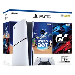 SONY - Consola Playstation 5 Slim Estandar - Gt7 + Astro Bot Blanco
