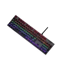 ZER - TECLADO GAMER MECÁNICO K-79 RGB MULTICOLOR 104 TECLAS FULL SIZE NUMÉRICO USB SWITCHES AZULES ABS NEG