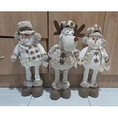 ARTHOMETEXTIL - Set muñecos de navidad patas largas X3
