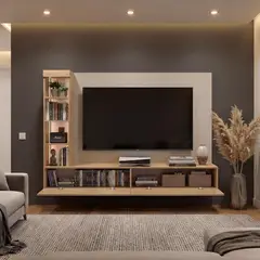 RTA DESIGN - Panel de TV Ilus, Capri y Fresno Europeo, con Espacio para Televisor de hasta 65"