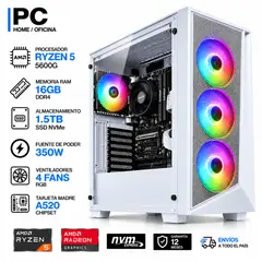 ASUS - PC GAMER RYZEN 5 5600GT - RAM 16GB - SSD 1.5TB - BOARD A520 - FUENTE 350W