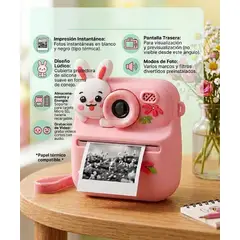 ZHOPI CO - Camara Instantanea Para Niños Conejo Rosa