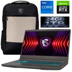 MSI - Thin 15 i7 13620H RAM 24GB SSD 1024GB RTX 3050 4GB DDR6 15.6" FHD 144Hz con Garantía de 2 años