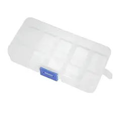 GENERICO - Caja Organizadora Plástica Transparente de 10 Compartimentos