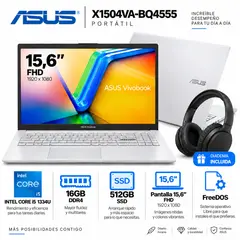 ASUS - Portátil /Asus X1504VA-BQ4555 /Intel Corei5 1334U/ 16GB/ 512GB Pantalla 15,6