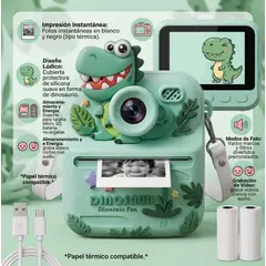 ZHOPI CO - Camara Instantanea Para Niños Dinosaurio Verde