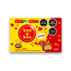 GARABATOS - Bombones de Chocolate Bon O Bon Rellenos Crema de Maní 450g