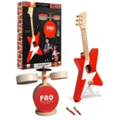 GENERICO - Set Musical de Madera Infantil FAO Schwarz con Guitarra Eléctrica y Batería