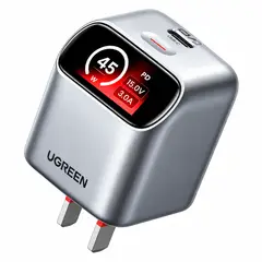 UGREEN - Cargador GaN 45W USB-C Pantalla Digital Carga Rápida
