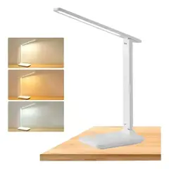 LEXMANA - Lámpara De Escritorio Luz Led Ajustable 150 lm Iluminacion Hogar Mesa de Noche Cama Color Blanco