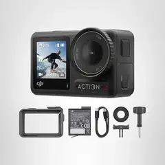 DJI - Osmo Action 4 Essential Combo - cámara de acción impermeable 4K/120fps, color de 10 bits y D-Log M