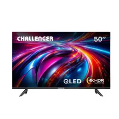 CHALLENGER - Televisor Negro Smart TV 50 Pulgadas 4K Google TV (50KG191 BT T2)