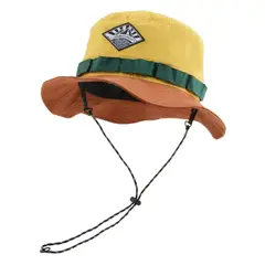 GENERICO - Sombrero Pescador Bucket Hat Plegable con Cuerda Desmontable y Malla Transpirable Color Amarillo