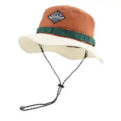 GENERICO - Sombrero Pescador Bucket Hat Plegable con Cuerda Desmontable y Malla Transpirable Color Café