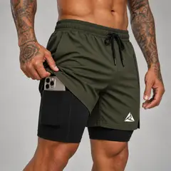 RIPPLE FT - Pantaloneta con Licra Corta Original RIPPLE 3 Bolsillos