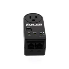 FORZA - Protector de Voltaje Zion-2K10N 120V 900J 1 Toma NEMA RJ45 Protección Voltaje y Datos Negro