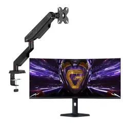 XIAOMI - Combo Monitor Gamer Curvo G34WQi 34 Pulgadas WQHD 180 Hz 1 ms + Brazo TECHGO SPMG-1101 Negro