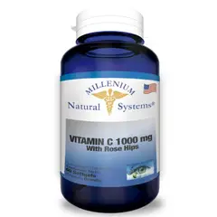 MILLENIUM NATURAL SYSTEM - Vitamina C 1000 mg Rose Hips x 60 Softgels Natural System