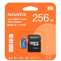 ADATA - MEMORIA MICRO SD 256GB CON ADAPTADOR CLASS10