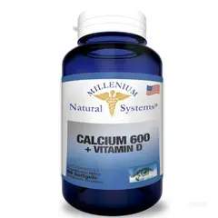 MILLENIUM NATURAL SYSTEM - Calcium 600 + Vitamin D x 100 Softgels Natural System