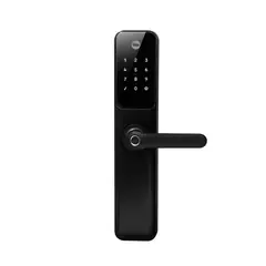 YALE - Cerradura Digital Ymp60 Multipunto Huella Código Tarjeta Negra