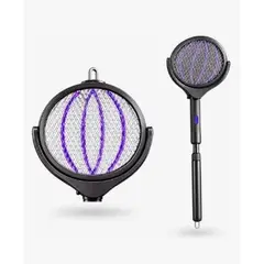 INNOVA - Raqueta Mata Mosquitos 3 En 1 Telescópica Luz Uv Recargable