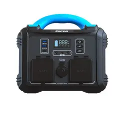 FORZA - Planta Electrica Portatil FPP-T300 Titan 300W Bateria LiMnFePO4 2AC 6DC Lampara LED Solar