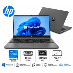 HP - PORTATIL INTEL CORE I5 1334U | 16GB DDR4 | 512GB SSD | PANTALLA 15,6" HD | CENIZA OSCURO