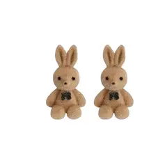 GENERICO - Aretes de Conejo de Peluche Kawaii con Textura Suave